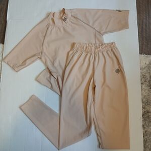 2pc Filthy Wealth Tan Athletic Set Sz XS